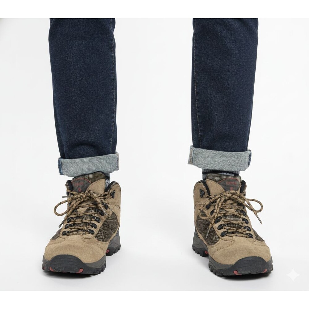 Bearpaw Boots Mens Hiking Size 8 Brown Leather Lace Up Waterproof